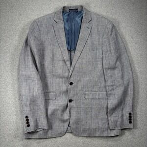 Lauren Ralph Lauren Black Label 100% Linen Suit Blazer Blue Men 42R Blue